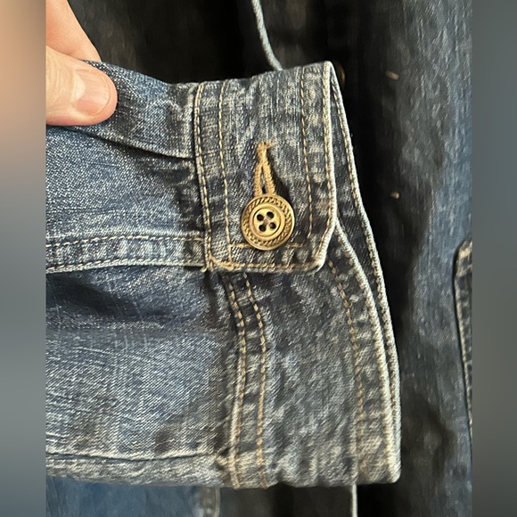 Jean jacket demure barn coat style Faded Glory size M very mindful - Picture 4 of 6